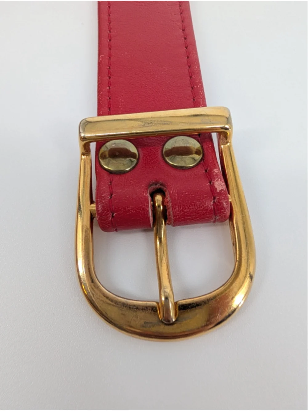 Vintage Red Gold Lion Medallion Studded Belt 90 Statement Baroque 29.5-33.5